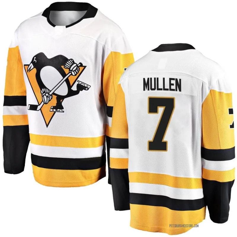 White Men's Joe Mullen Pittsburgh Penguins Breakaway Away Jersey