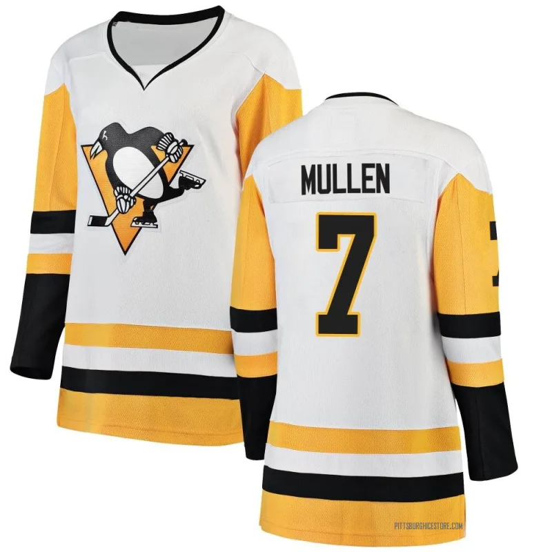 White Women's Joe Mullen Pittsburgh Penguins Breakaway Away Jersey